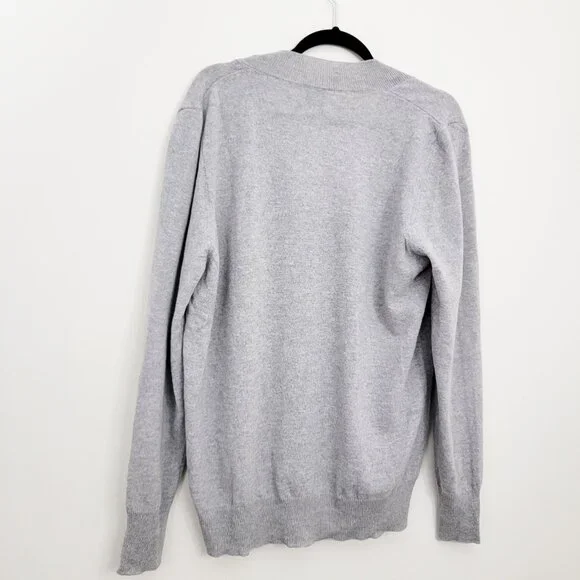 Gwyn Goop G. Label V Neck Merino Wool Sweater Grey Small